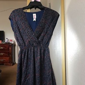 Blue pattern dress